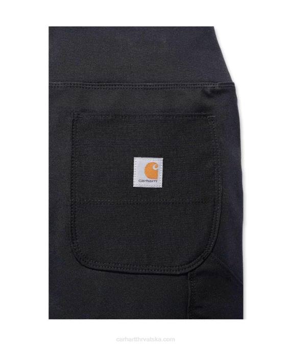 silno opremljene udobne tajice srednje težine žene Carhartt crno 8PP4182